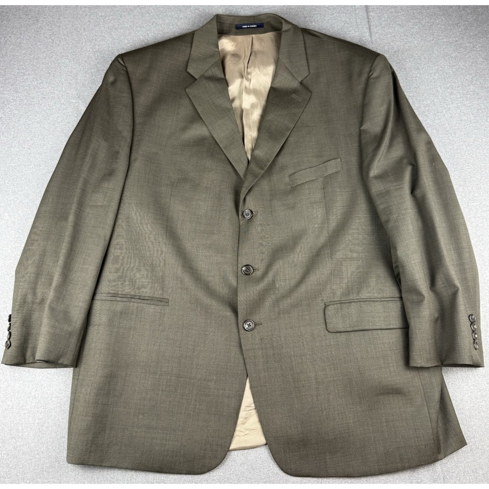 CHAPS Ralph Lauren Wool Cashmere Sport Coat Blazer 44R Gray Made Canada